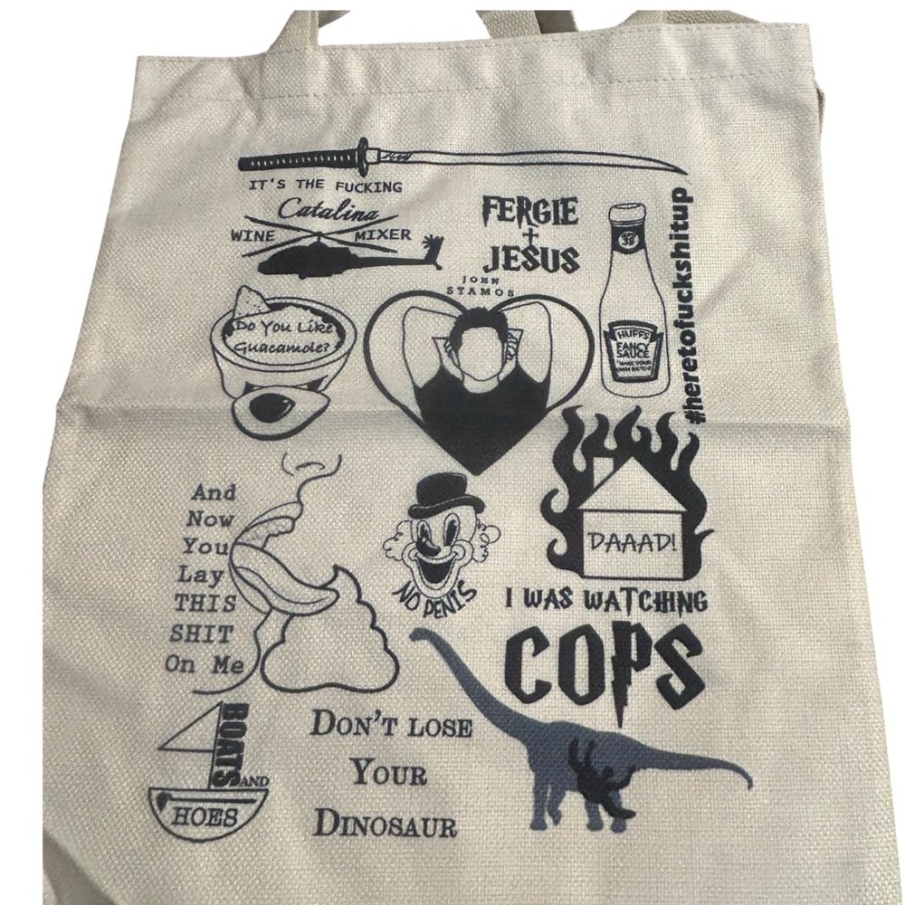 Funny Graphic Tote Bag Novelty Gag Gift Meme Print Shoulder‎ Bag Reusable